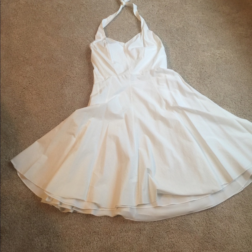 All white Halter dress